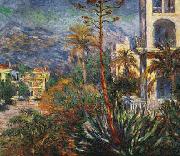 Claude Monet Village with Mountains and Agave Plant oil on canvas